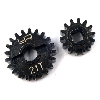 Yeah racing AXCP-008 21T 14T HD STEEL OVERDRIVE PORTAL MACHINED GEAR SET FOR AXIAL CAPRA SCX10 III