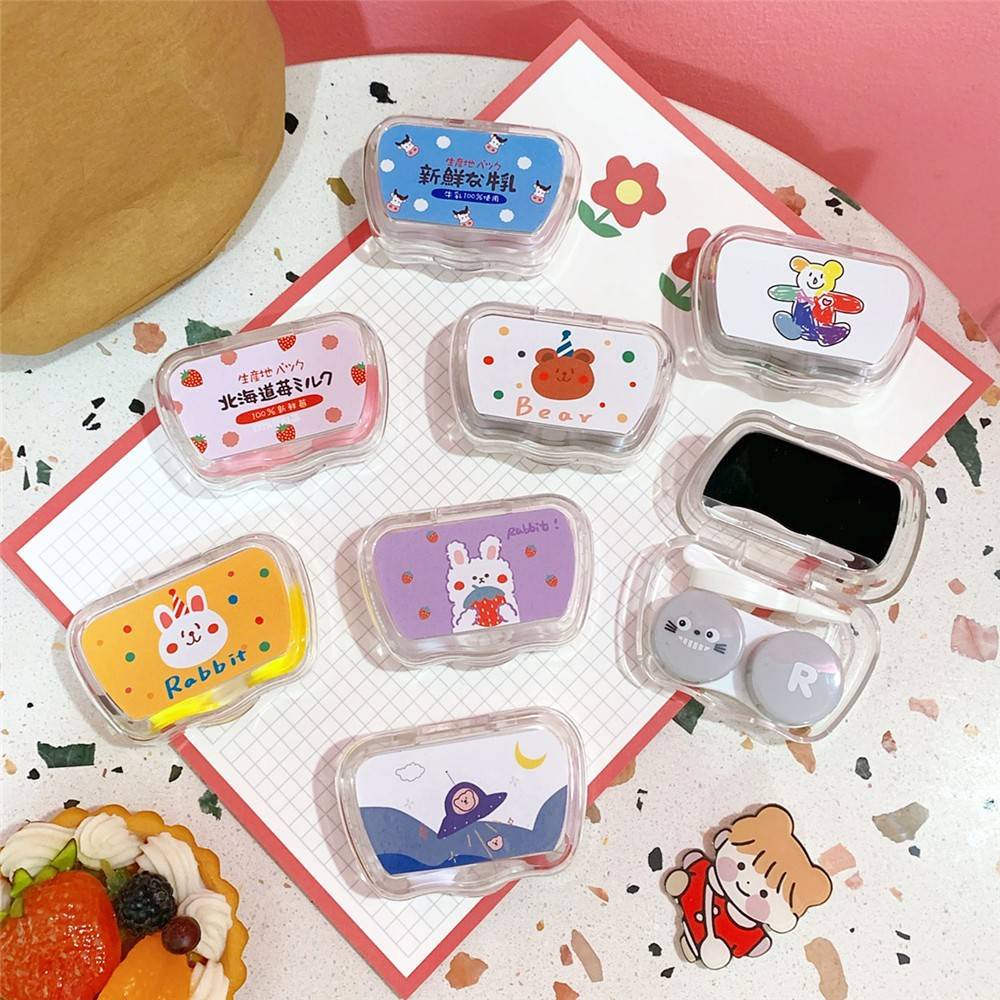 🌈พร้อมส่ง🌈ตลับคอนแทคเลนส์ กล่องคอนแทรคเลนส์  แบบSet