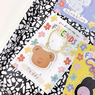 Friends acrylic keyring : Teddy พวงกุญแจคอลเลคชั่น Friends รูปน้องหมีเท๊ดดี้ | Stickwithme4ev