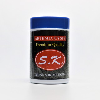 S.K.Artemia Cysts Pemium Quality 50 g. (ฉลากดำ) ไข่ไรทะเลเกรดพิเศษ