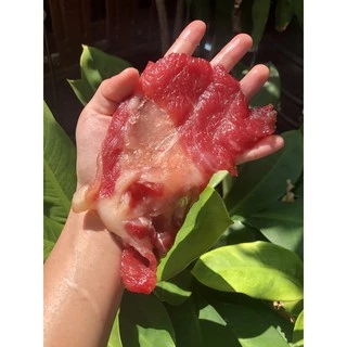 หมูแดดเดียวรสเค็มติดมัน (สันคอหมูคัดเกรด) เจ๊ติ๋มตลาดอ.ต.ก(เจ้าเก่า30ปี)ขนาด500กรัม​