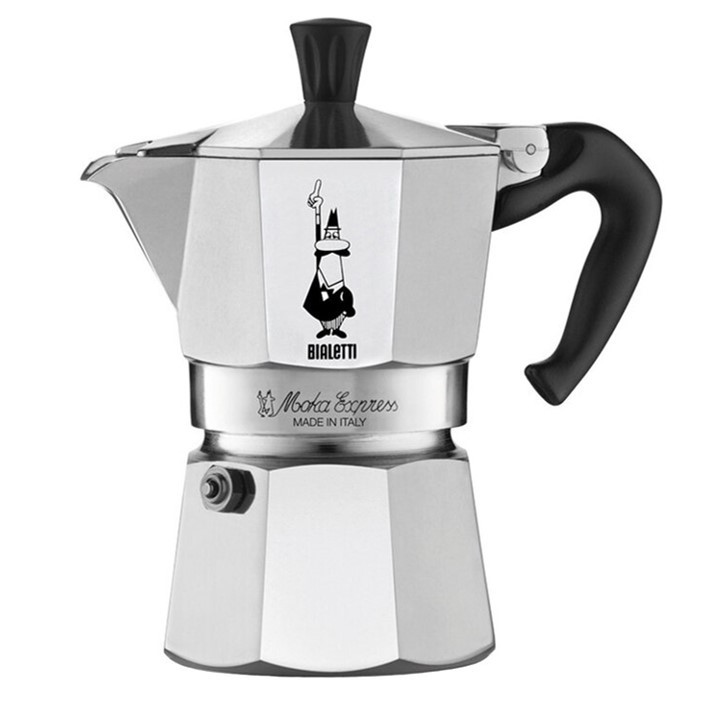 Bialetti Express Moka pot 1/2/6 ถ้วย Aluminium Silver / espresso coffee maker kettle กาแฟอิตาลีแท้ / จากโซล เกาหลี หม้อกาแฟ กาต้มกาแฟ เครื่องชงกาแฟเอสเปรสโซ ชงกาแฟ เครื่องชงกาแฟเอสเปรสโซ เทกาแฟ