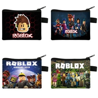 กระเป๋าสตางค์เหรียญ ซิปสั้น ขนาด 13.5x11 ซม. ลายเกม Roblox พร้อมห่วงพวงกุญแจ สําหรับนักเรียน