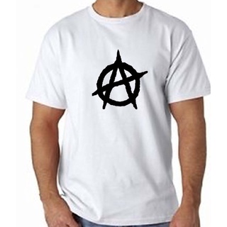 T-shirt  เสื้อยืดแขนสั้น ผ้าฝ้าย 100% พิมพ์ลาย ANARCHY SYMBOL สไตล์พังก์ร็อคเกอร์ สําหรับผู้ชายS-5XL