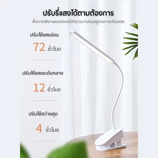 Specialthing โคมไฟตั้งโต๊ะ LED แบบหนีบขอบโต๊ะ ไร้สาย ปรับแสงได้ 3สี หรี่แสงได้ เหมาะอ่านหนังสือถนอมสายตา
