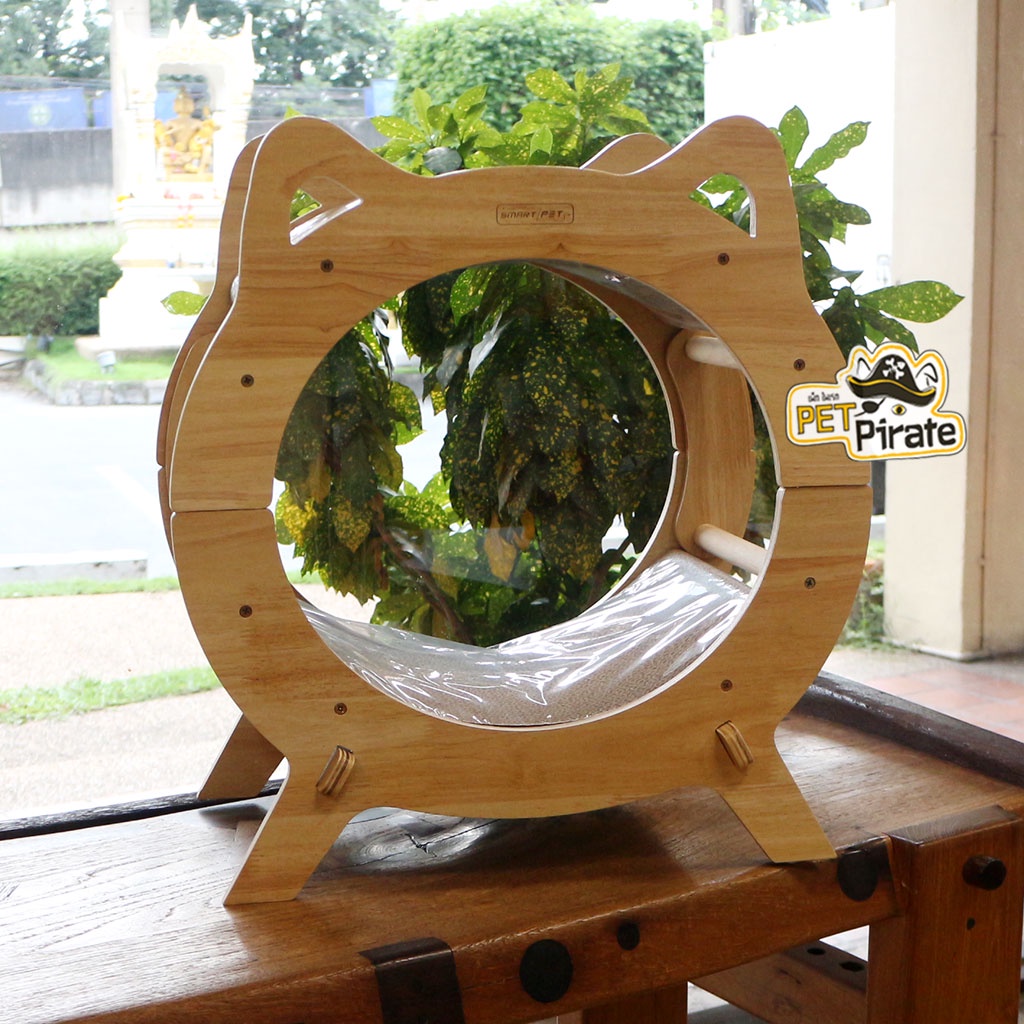 Rounded TV Model Cat Nest ที่ลับเล็บแมว ทรงหัวแมว กระดาษลูกฟูกอัดแน่น รองรับการข่วนเบาถึงหนัก สัมผัสธรรมชาติแท้