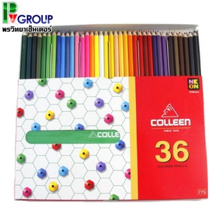 ดินสอสีไม้ COLLEEN 36 สี Neon Colours