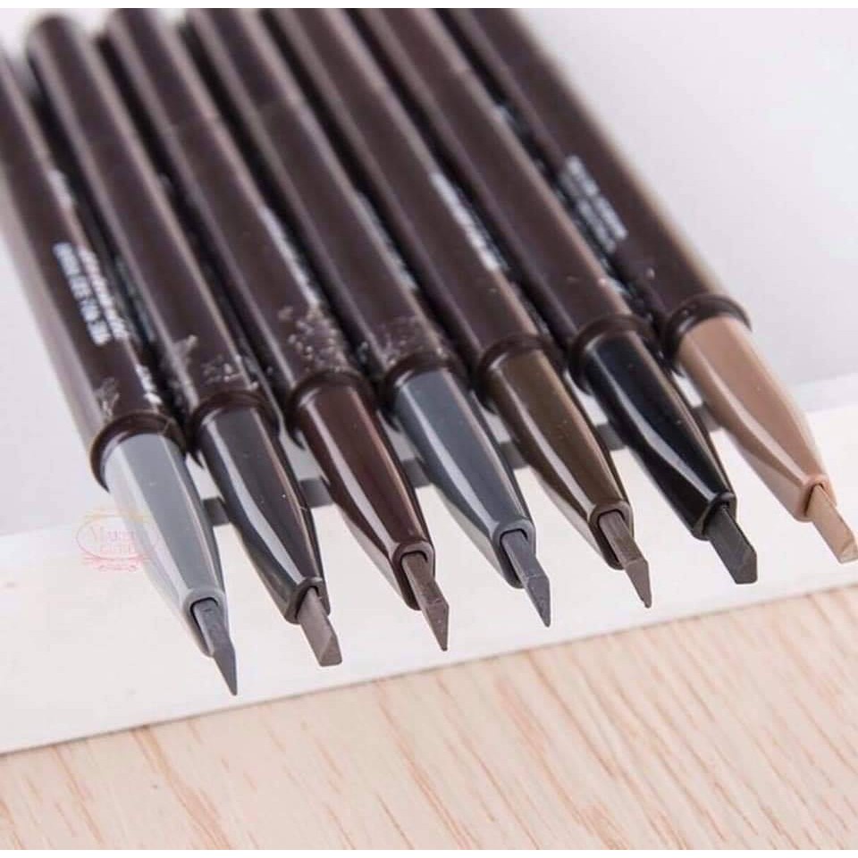 ดินสอเขียนคิ้ว กันน้ำ ดินสอเขียนคิ้วแบบหมุน 2 in 1 มีแปรงปัดคิ้วในตัว ที่เขียนคิ้ว อีทูดี้เฮ้าส์ เพิ่มปริมาณไส้ 30% - รูปที่ 7