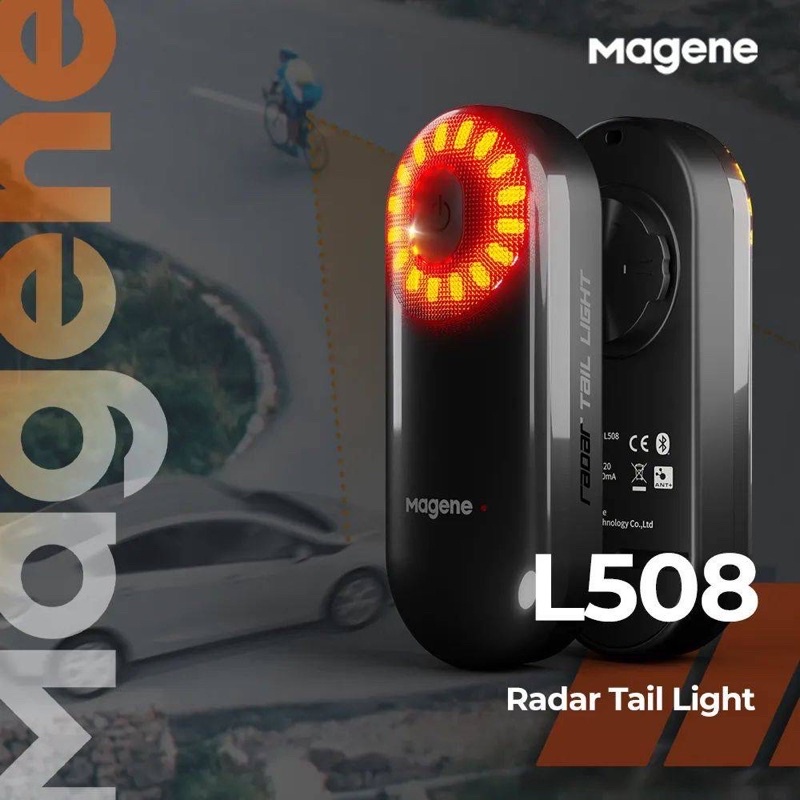 (ใส่โค้ด KDP6ACJT ลดสูงสุด 500.-) ไฟท้ายเรดาร์ Magene L508 Radar Tail Light รองรับไมล์ Magene, Garmin, Wahoo,