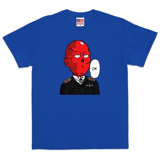 เสื้อยืดผ้าฝ้ายพรีเมี่ยม เสื้อยืด ลายการ์ตูนอนิเมะ One Punch Man Saitama Ok Red Skull 30s พรีเมี่ยม 24s 20s สําหรับผู้ชา