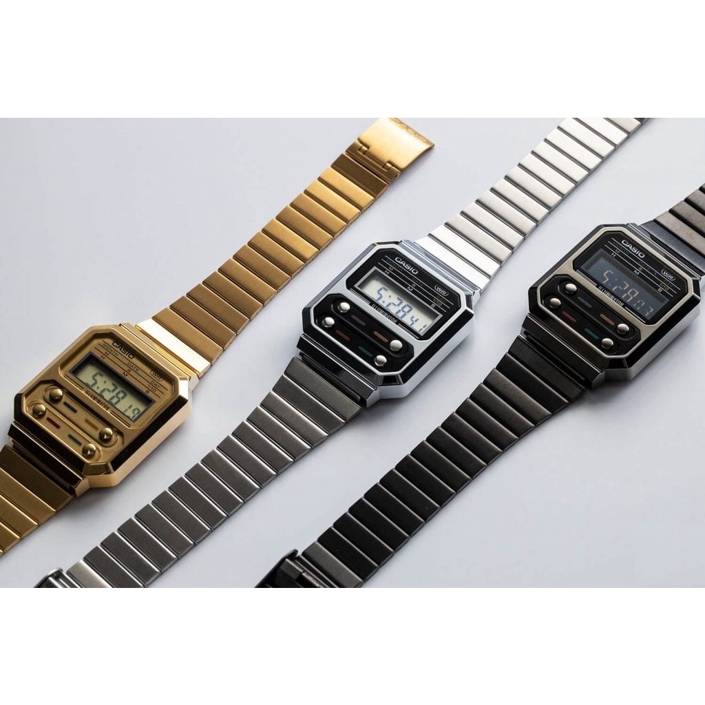 นาฬิกา CASIO RETRO SERIES รุ่น A100WE-1A / A100WEG-9A / A100WEGG-1A / A100WEL-1A / A100WEF / A120WE