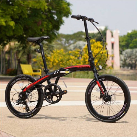 จักรยานพับได้ TRINX DOLPHIN 2.1  ดิสเบรคน้ำมัน เฟรมอลูมิเนียม เกียร์ SHIMANO 7 สปีด