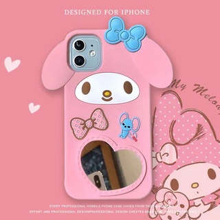 Supercase🧸i7-i12promax เคสกระจก Mymelody เคสซิลิโคน มายเมโลดี้