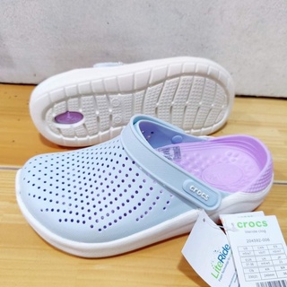 ร้องเท้าแตะแบบสวม Crocs LR สีผู้หญิงใส่นิ่มสบายไม่เจ็บเท้าเหมาะสำหรับใส่ในชีวิดประจําวัน