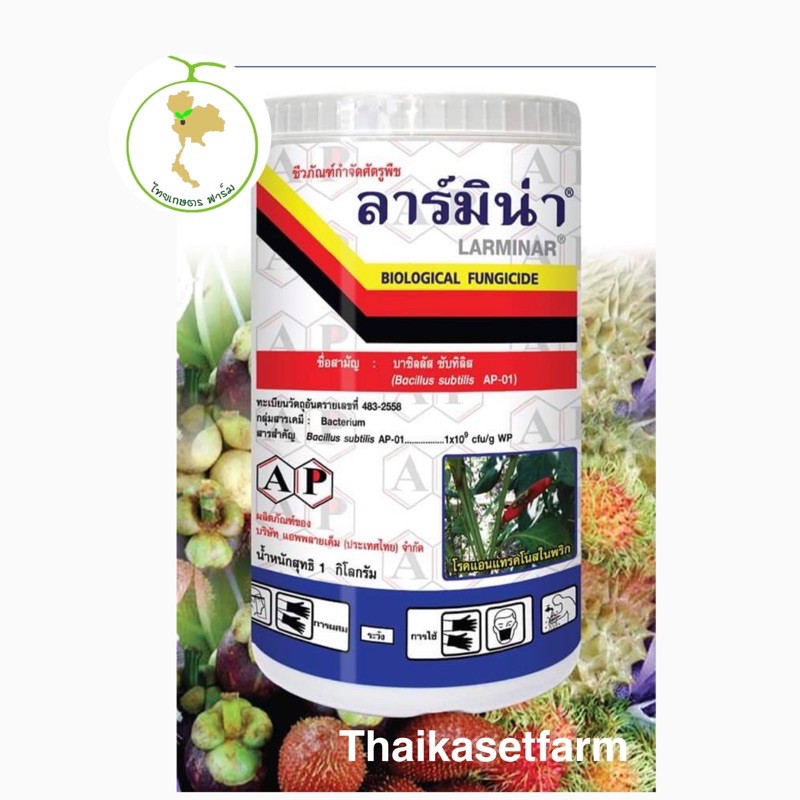 ลาร์​มิน่า​ 500 กรัม​เชื้อบาซิลัสซับทีลิส ชีวภัณฑ์กำจัดโรคเชื้อรา