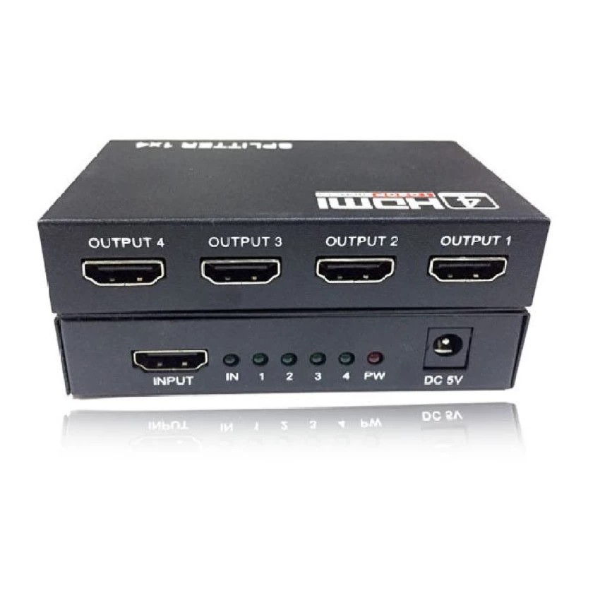 hd splitter เข้า1ออก4 FULL HD 3d เวอร์ชั่น1.4 รุ่นใหม่ตัวเล็ก ออกจอ4ตัว