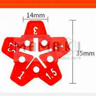 ตัวเว้นร่องกระเบื้อง 1.0/1.5/2.0/2.5/3.0 มม.จัดร่อง 5ระยะในตัวเดียว จำนวน50ตัว ดอกไม้ จัดร่องกระเบื้อง tilespacer MAMAKI