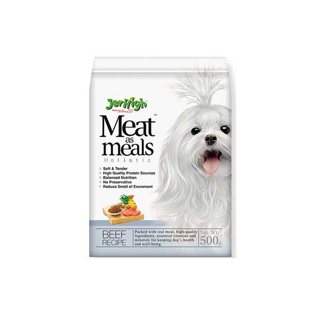 JerHigh เจอร์ไฮ มีท แอส มีลล์ โฮลิสติก รสเนื้อวัว ขนมหมา ขนมสุนัข อาหารสุนัข 500 กรัม บรรจุกล่อง 1 ซอง
