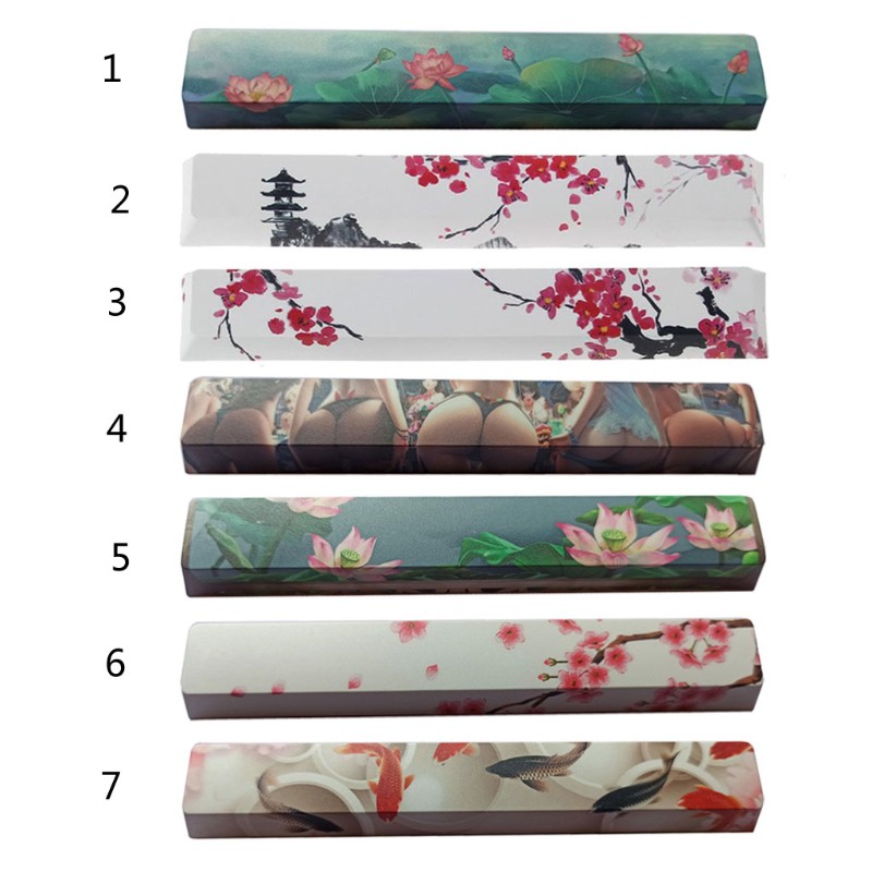 SpaceBar Keycap PBT Five Side Dye-Subbed 6.25U Cherry Profile Keyboard gk61 gk64