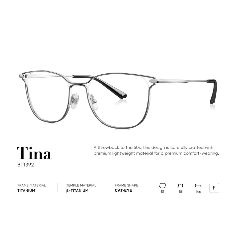 [ใส่โค้ดส่วนลด SMAMAY150]กรอบแว่นตา BOLON BT1392 (Tina)
