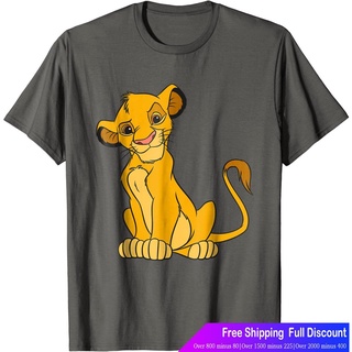 เสื้อยืด พิมพ์ลายการ์ตูนดิสนีย์ The Lion King young Simba แฟชั่นฤดูร้อน Uf5u