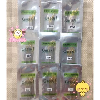 เข็ม เข็มปัก เข็มปักครอสติช GREEN (หางทอง)