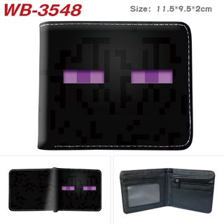 กระเป๋าสตางค์ ใบสั้น ลายการ์ตูน Minecraft Enderman Game ลําลอง ใส่เหรียญได้ สําหรับผู้ชาย และผู้หญิง