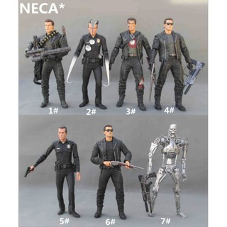 Neca Terminator 2 Judgment Day T - 800 T - 1000 โมเดลตุ๊กตาของเล่นสําหรับเด็ก / ผู้ใหญ่