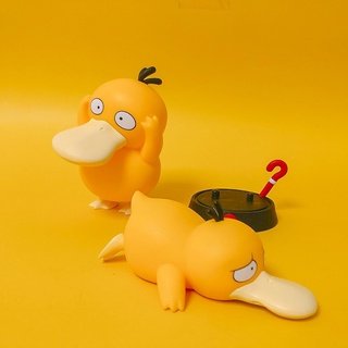 ตุ๊กตาฟิกเกอร์ Pokemon Q Version Reach Duck Question Mark Can Reach Duck สําหรับตกแต่งรถยนต์