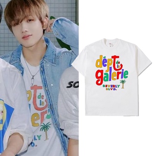 เสื้อยืดแฟชั่น เสื้อยืดวินเทจ เสื้อแขนสั้น NCT jisung blvd. พิมพ์ DTF 18d เสื้อขาว เสื้อยืดสีพื้น