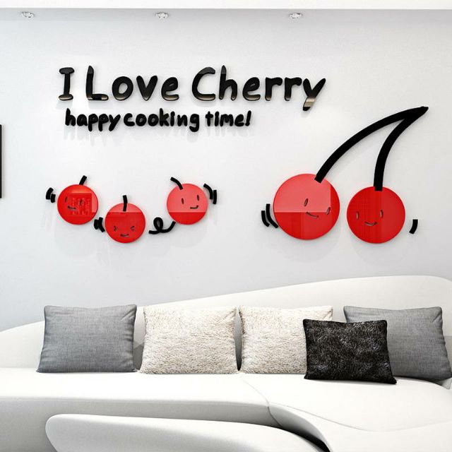 A107 อะคริลิคติดผนัง I Love Cherry