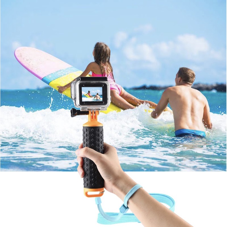 พร้อมส่ง Puluz อุปกรณ์เสริมพื้นผิว Professional ลอย Action Camera กล้อง Monopod ใต้น้ำจับ ราคา ถูกที่สุด ดีลบีเคเค แกลเลอรีภาพที่ 6