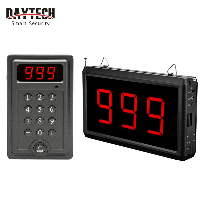 Daytech ระบบโทรไร้สาย Take A Number Display System ระบบเพจเจอร์ร้านอาหาร การจัดการ Quue Waiting Numb