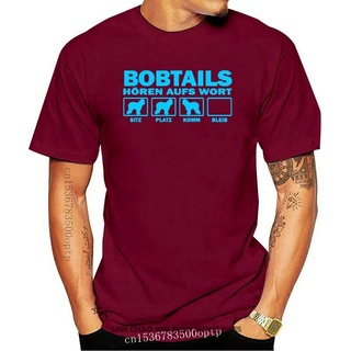 เสื้อยืดผ้าฝ้าย เสื้อยืด พิมพ์ลายสุนัข Bobtails Hear The Word Bobtailshirt Siviwonder