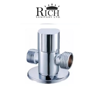 Rich Collection Stop Valve 2 way SV-02238 วาล์วลอยสามทาง ด้ามปัดเซรามิค โครเมี่ยม ทองเหลืองเเท้ วาล์วก๊อกน้ำ วาล์วฝักบัว