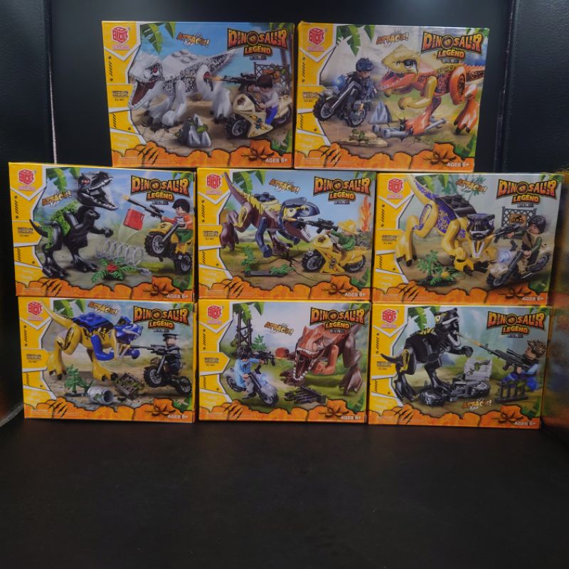 เลโก้ XJ941 Dinosaur Legend ไดโนเสาร์ ทีเร็กซ์ + มอเตอร์ไซค์ งานสวยสุดๆ ราคาถูกมาก มี 8 แบบให้เลือก ขายแยก พร้อมส่งทันที