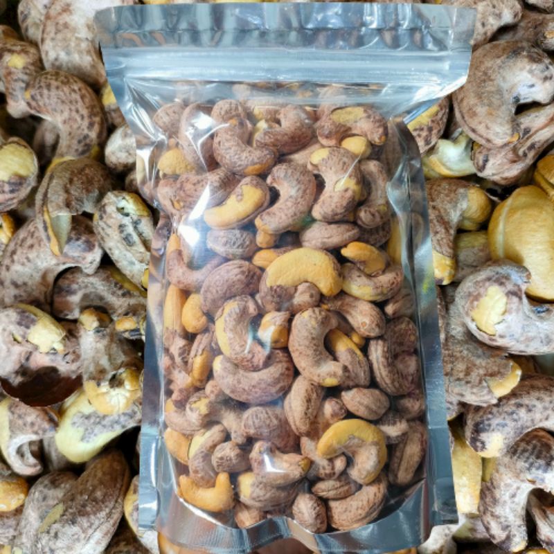 เม็ด​มะม่วง​หิมพานต์ ​เผา จัมโบ้ มีเปลือก เเบบเกลือ สูตรทางร้าน 500 กรัม