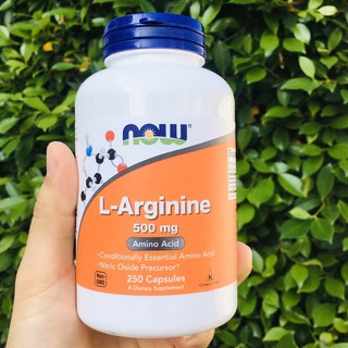 แอลอาร์จินิน L-Arginine 500 mg 250 Capsules (Now Foods®) ช่วยกระชับกล้ามเนื้อ และสุขภาพทางเพศผู้ชาย