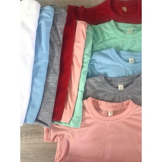 เสื้อยืดคอกลม แขนสั้น สีพื้น เสื้อเปล่า(ไม่มีลาย)  พร้อมจัดส่ง ไม่ยับง่าย เนื้อนุ่ม ใส่สบาย ไม่หด ไม่ย้วย