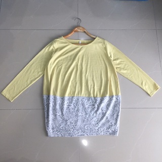 ELLE เสื้อเหลืองชายเทา อก 44 ยาว 29 (งานมือสอง)