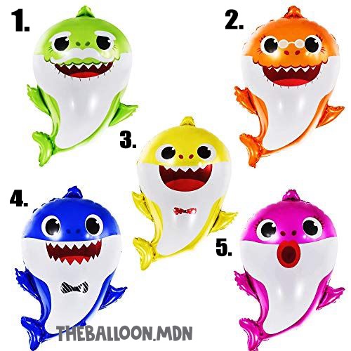ลูกโป่งฟอยล์วันเกิด Baby Shark | ครอบครัวเบบี้ฉลาม | ครอบครัวเบบี้ฉลาม