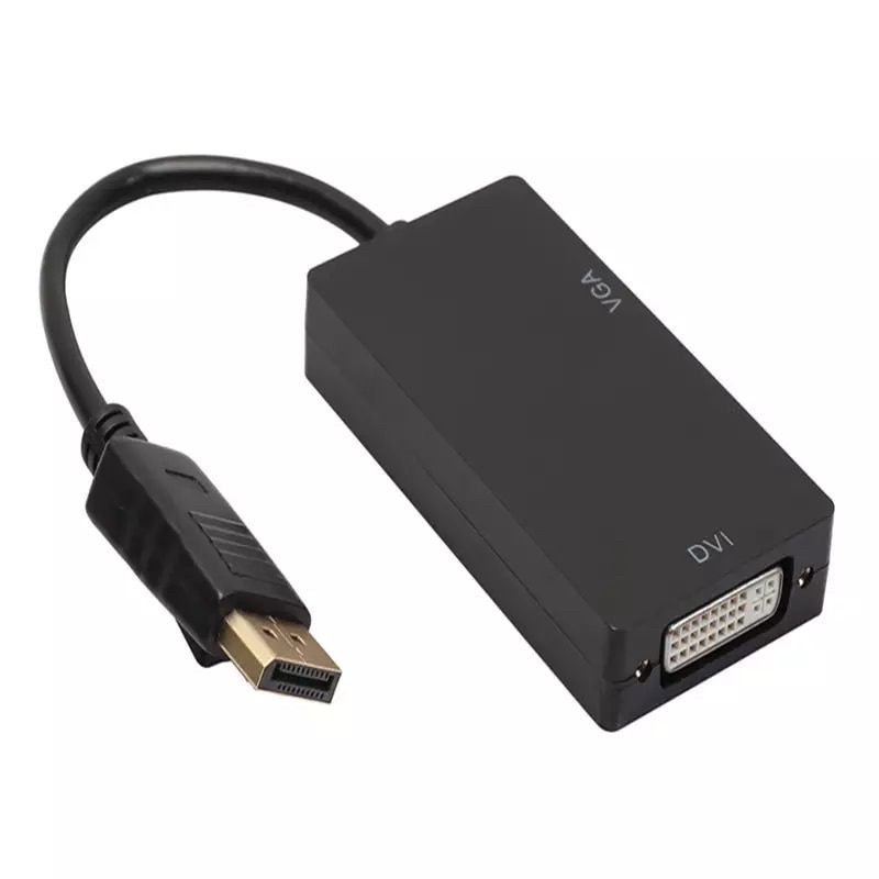 3 In 1 DisplayPort DP To HDMI DVI VGA Adapter 1080P Converter สำหรับ PC โปรเจคเตอร์แล็ปท็อป HDTV #5