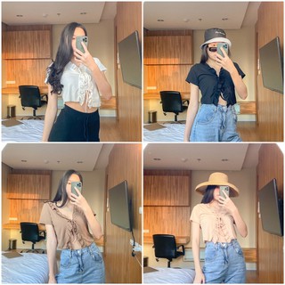 เสื้อทรงระบายผูกหน้า🌹🍍