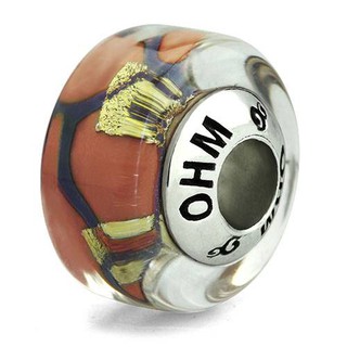 OHM Beads รุ่น Night Line - Murano Glass Charm เครื่องประดับ บีด เงิน เแก้ว จี้ สร้อย กำไล OHMThailand