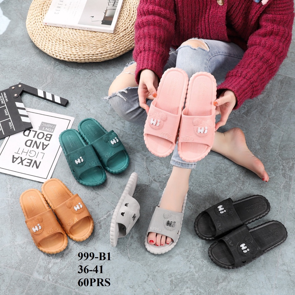 BALANCE รองเท้าแตะยาง PVC ผู้หญิงนําเข้า Super Soft Smooth Rubber Hi 999 Motif