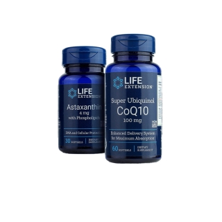 [ Gift Set ] Ubiquinol CoQ10 1 กระปุก + Astaxanthin 1 กระปุก Life Extension