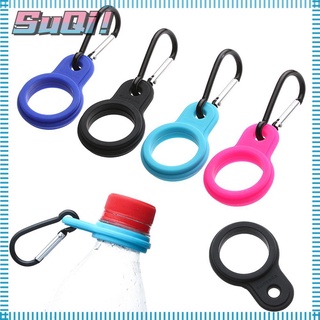 SUQI 1PC High Quality Outdoor Carabiner Aluminum Water Bottle Holder Sports Kettle Buckle Accessories New Arrival Hot Camping Hiking Tool Rubber Buckles Hook