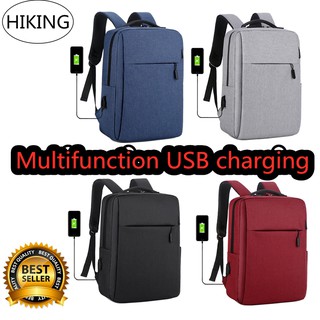 Multifunction USB charging แฟชั่นกระเป๋าเป้สะพายหลังสำหรับผู้ชาย แล็ปท็อป Men Laptop Backpack กระเป๋าและเป้สะพายหลัง