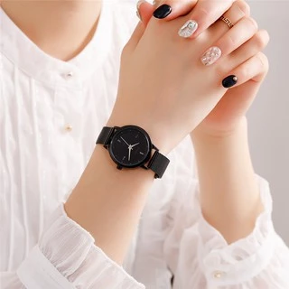 SKMEI นาฬิกาข้อมือสายสแตนเลสกันน้ำ 30 เมตรสำหรับผู้หญิง