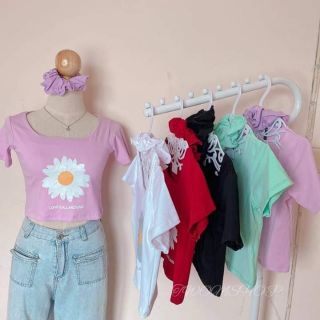Set2ชิ้น เสื้อ&amp;ยางรัดผม🍒